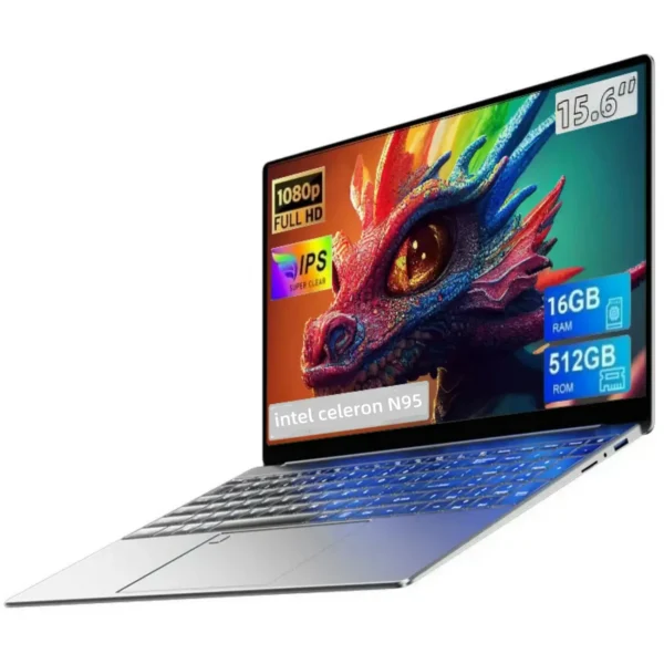 TOEMAAGIC Laptop 15.6" FHD 16GB 512GB Intel Celeron Alder Lake N95 with Windows 11 Pro