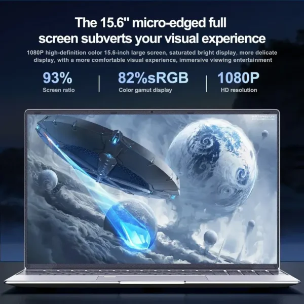 TOEMAAGIC Laptop 15.6" FHD 16GB 512GB Intel Celeron Alder Lake N95 with Windows 11 Pro - Image 5
