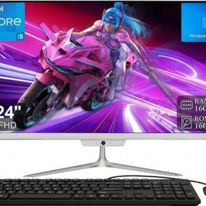 All in one pc, 24" FHD Intel Core i5 up to 3.6GHz, 16GB RAM, 256GB SSD, Built-in HD Webcam, Win 10, White (Mouse & Keyboard)