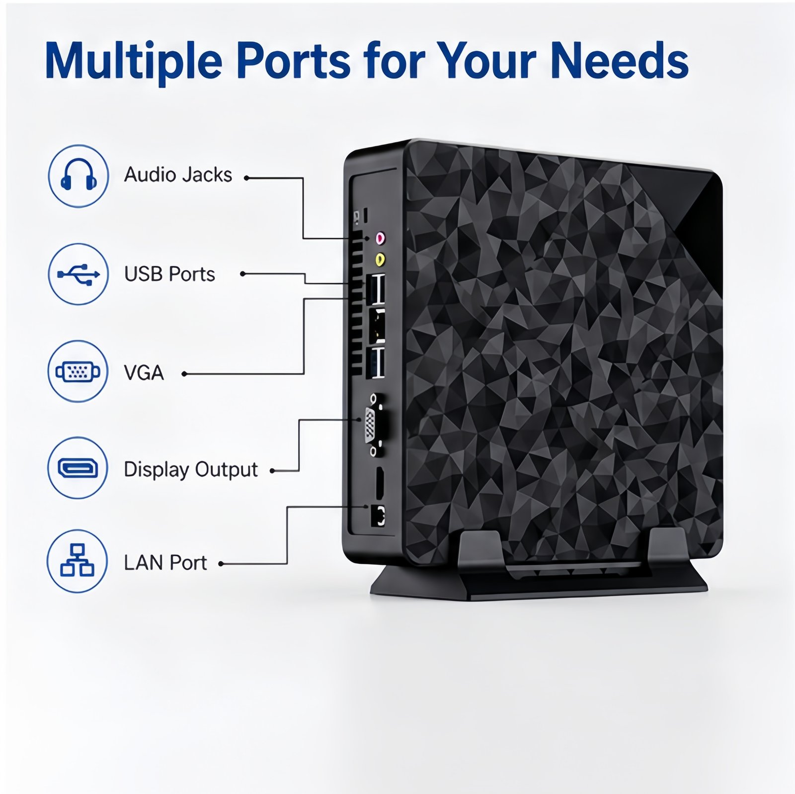 Mini PC Desktop Computer, core I5 16GB RAM 256GB, HDMI 4K@60Hz Output, Small Form Factor Home Office Mini Computer - Image 4