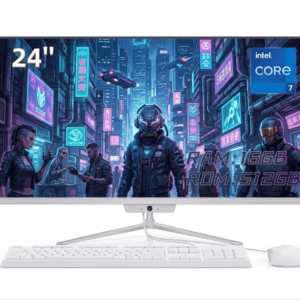 TOEMAAGIC All-in-One Desktop 24" FHD Display Intel Core i7-4790 16GB RAM 512GB SSD Windows 10,Mouse,Keyboard ,White