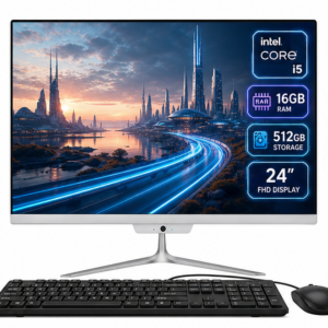 TOEMAAGIC All-in-One Desktop 24" FHD Display Intel Core i5-6500 16GB RAM 512GB SSD Windows 10,Mouse,Keyboard ,White