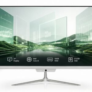 TOEMAAGIC All-in-One Desktop 24" FHD Display Intel Core i5-6500 16GB RAM 512GB SSD Windows 10,Mouse,Keyboard ,White