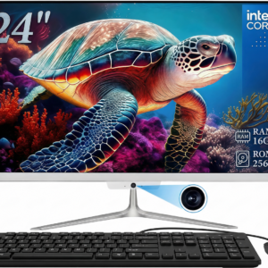 TOEMAAGIC All-in-One Desktop 24" FHD Display Intel Core i7 16GB RAM 256GB SSD Windows 10,Mouse,Keyboard ,White